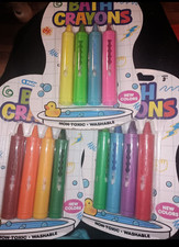 Bath Crayons 4 Pack Washable Crayons Non-Toxic Bathtub Crayons Lot of 3 packs