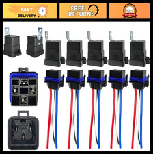 Waterproof 4-Pin 80/60AMP 12VDC Relay Kit - SPST Automotive Relays, 5 Pack