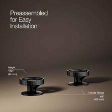 Kohler K-77974-4-BL Components Bathroom Faucet Handles, Matte Black