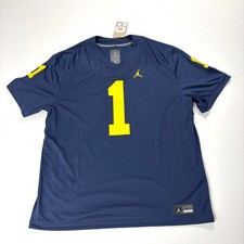 Jordan University Michigan Football Jersey 1 Sz XXL NWT Authentic Jumpman UM