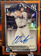 2024 Bowman Chrome 1st Prospect Autographs Caleb Durbin True Orange /25