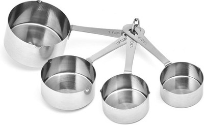 Amco Advanced Performance Measuring Cups, Baking Supplies, Multi-sizes, Silver