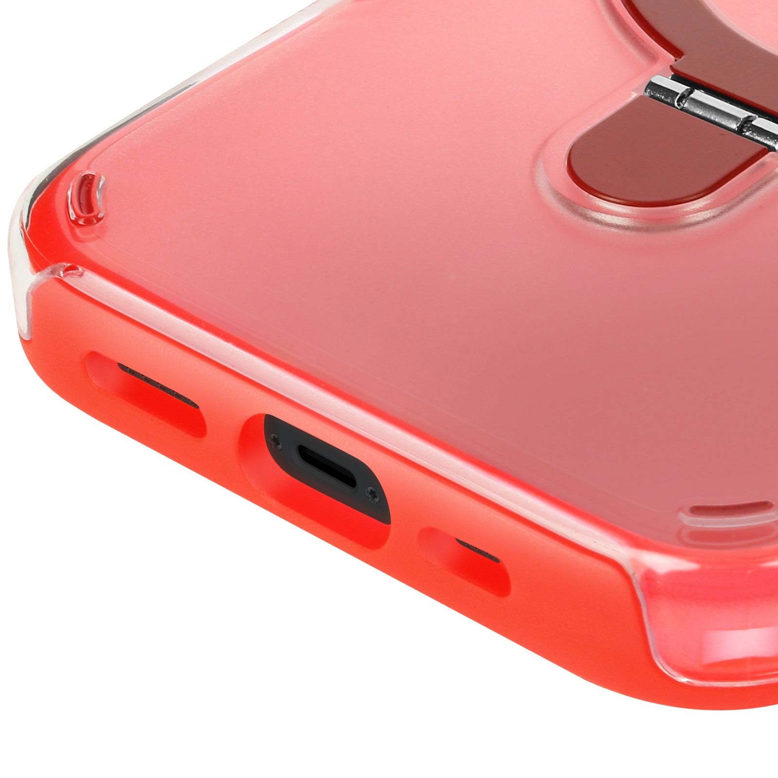 Coque iPhone 15 antichoc Avizar avec béquille de support intégrée rouge - 2