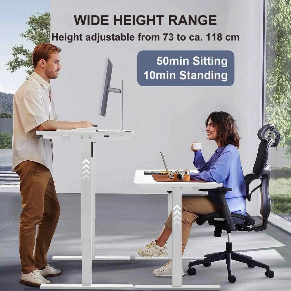 Elektrischer Computertisch Schreibtisch Höhenverstellbar Memory USB-Buchse 160cm - Bild 4 von 4