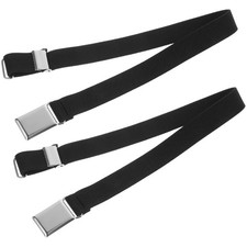 2Pcs Children Elastic Belts Durable Black Adjustable Waistband for Party