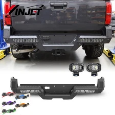 For 2024 2025 Toyota Tacoma Modular Rear Bumper w/A Set Of 4" Square Pod Lights