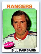 1975-76 Topps #109 Bill Fairbairn Creases New York Rangers