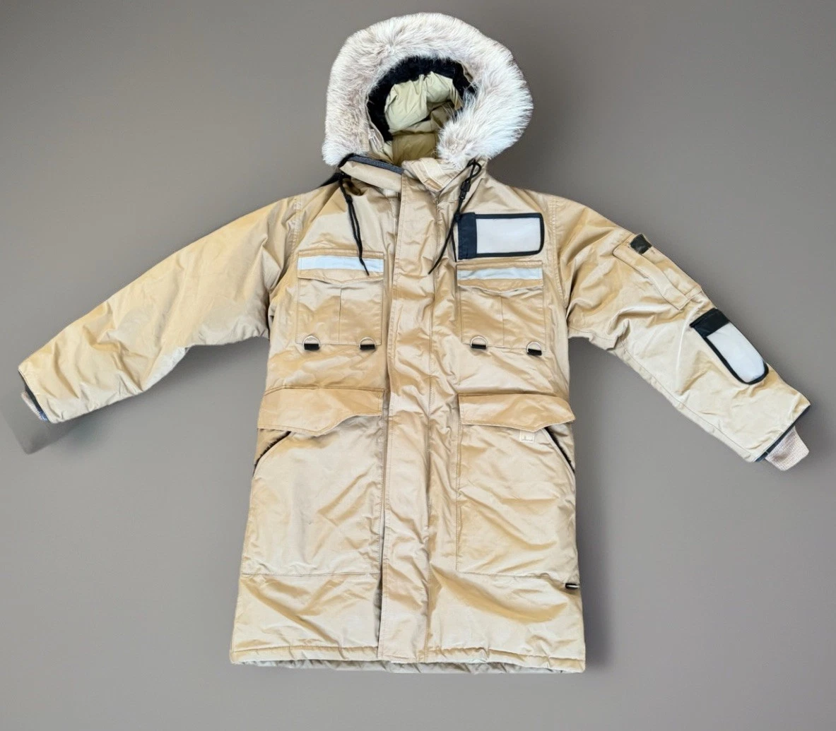 Vintage 90s Canada SNOW GOOSE 8501G Tan Resolute Parka Mens Size XS Jacket