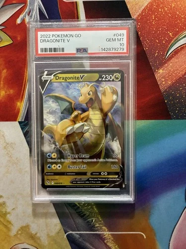 Pokemon Card Dragonite V #049/078 2022 Ultra Rare Pokémon GO PSA 10 One Owner