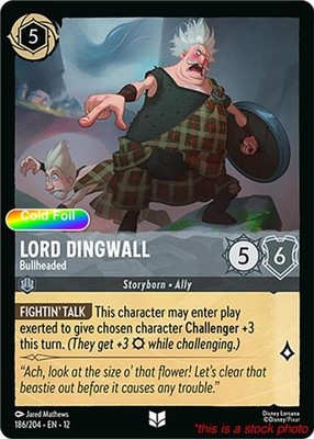 Lord Dingwall - Bullheaded [Lorcana TCG 12 - 186/204] Cold Foil