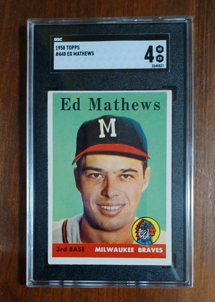 1958 Topps #440 Ed Mathews SGC 4