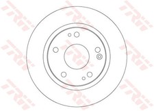 2x TRW Bremsscheibe DF6704 für CIVIC HONDA VTEC FK6 FC1 FK7 DTEC FK9 FC5 LPG