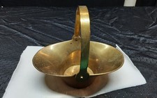 4 Inch Brass Basket With Handle