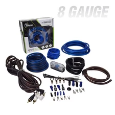 Blue 8 Gauge CCA Installation Kit Car Audio Amplifier up 1000w Timpano Amp Cable