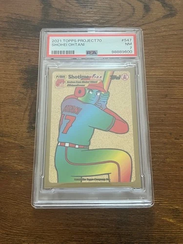 2021 TOPPS PROJECT 70 SHOHEI OHTANI #547 SHOTIME BY KEITH SHORE PSA 7
