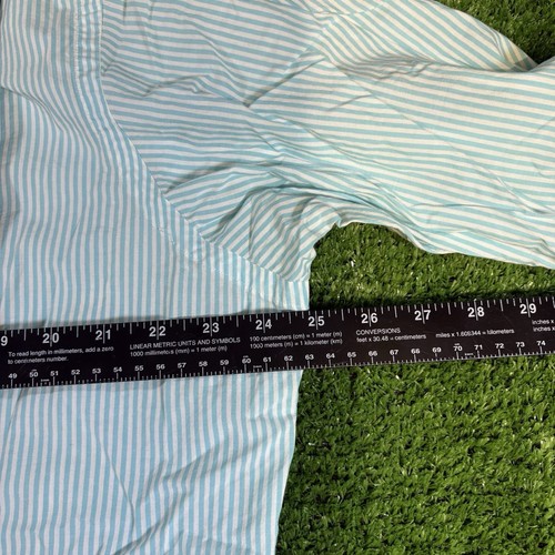 Ralph Lauren Shirt Mens XL Blue Striped Pink Pony Casual Button Up Long Sleeve - Picture 4 of 5