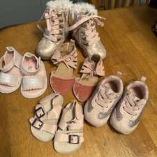 Baby Girl Shoes Boots Lot Of 5 Pink See Pics For Sizes