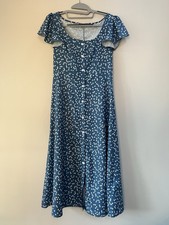 Shein Frenchy XS UK 6 French Blue Dress With White Heart Print BNWT