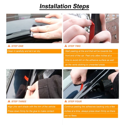 4pcs Sun Rain Vent Window Visors Deflector Guard For 2009-2015 Nissan Maxima - Bild 3 von 3
