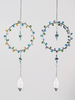 2Er Set DekohäNger Kreise Mit Kristallen L. 46Cm Edelstahl + Glas Formano F25