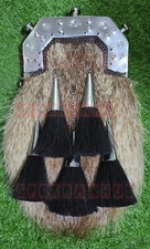 Scottish Handmade Vintage MOD Culloden Style Angled/Squared Cantle Kilt Sporran