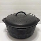 Vintage Cast Iron Griswold No. 10 Lid Tite-Top Baster Dutch Oven With Handle