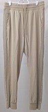 Athleta Brooklyn Textured Jogger Windowpane Taupe Pants Size 6