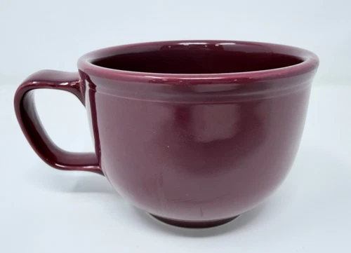 Homer Lauglin Fiesta Jumbo Mug Cinnabar Soup Cup Dark Red Burgundy