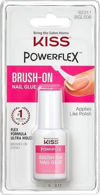 KISS Powerflex Brush-On Nail Glue Flex Formula for Ultra Hold of False Nails