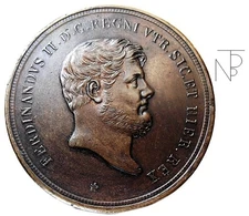 Naples-Two Sicilies (Ferdinand II of Bourbon) 10 Tornesi 1858-FDC.