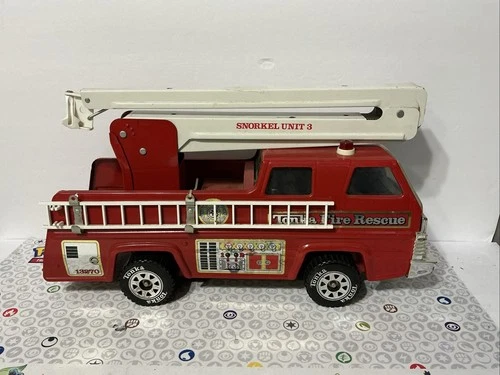 Tonka Fire Dept Snorkel Unit 3 Long Pressed Steel Vintage Truck As-Is - Ladder!
