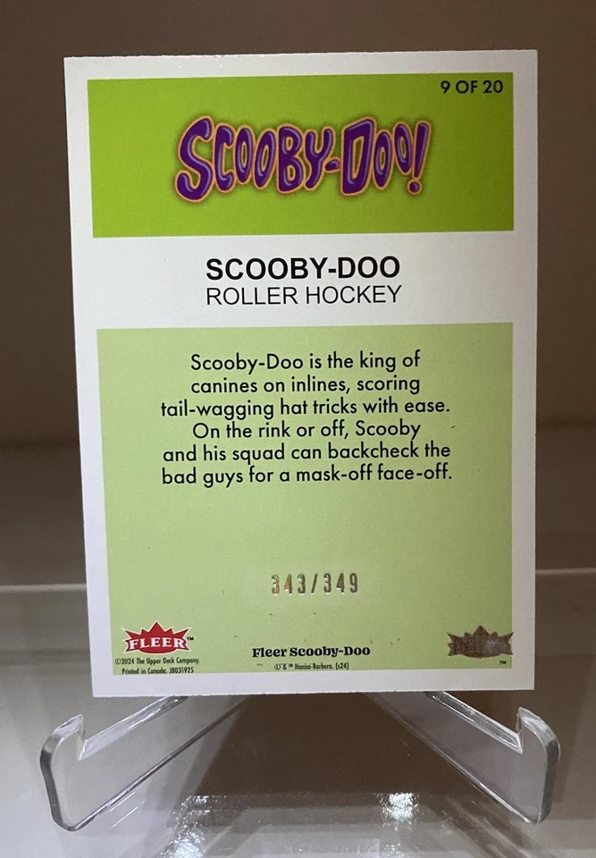 Fleer Scooby Doo 2025 un hombre para todas las estaciones 1986-87 hockey sobre patines #9 plateado/349 Foto 2 de 2
