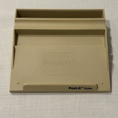 Vintage Scotch 3M Post It Note Tray Sticky Note Storage Pad Putty Beige C45