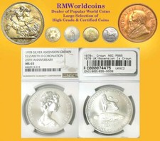 Ascension Island,1978 Rare Error Mule Crown,  Superb NGC 65, Mintage 367 Minted.