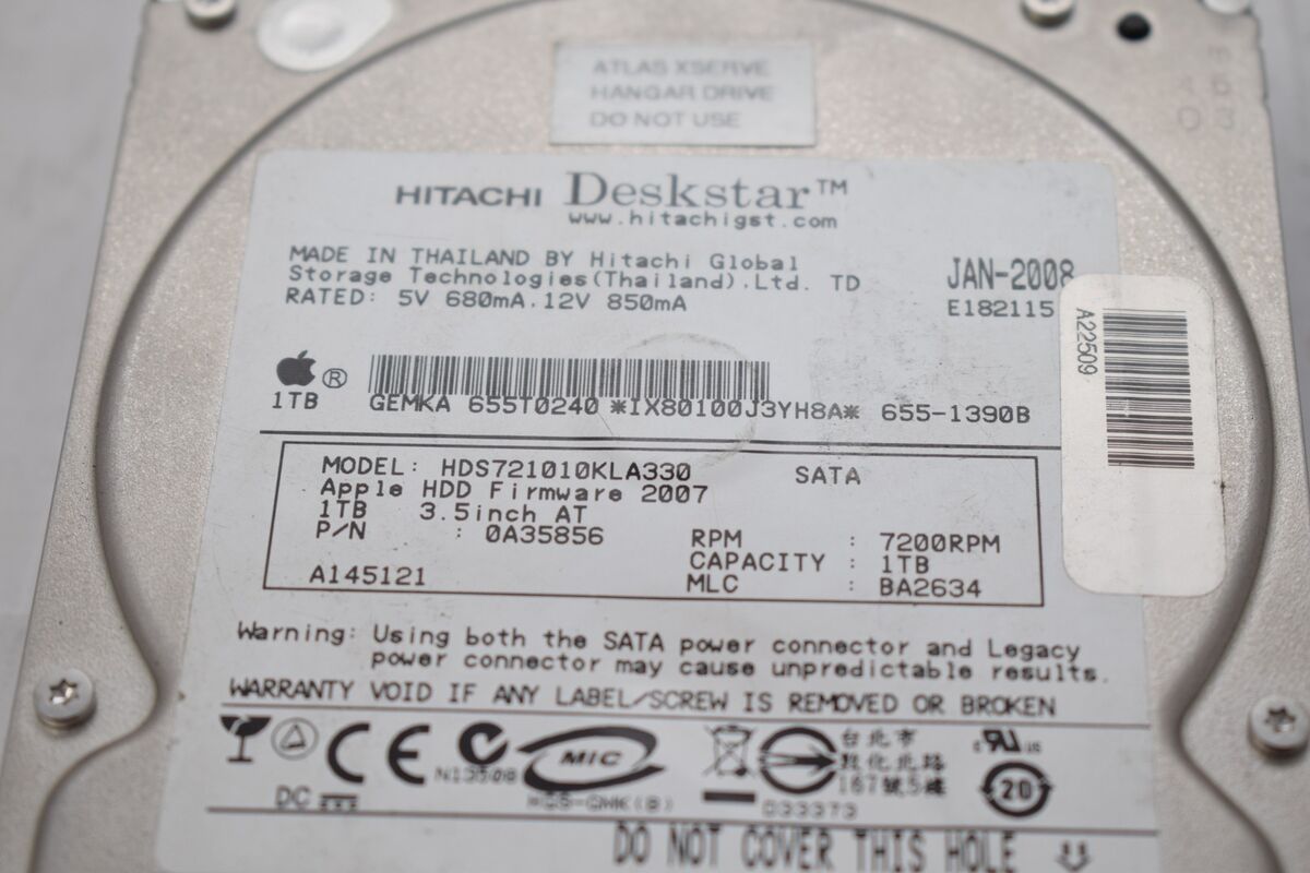 Hitachi HDS721010KLA330 1TB 7200rpm Internal 3.5'' Hard Hitachi HDS721010KLA330 1TB 7200rpm Internal 3.5'' Hard