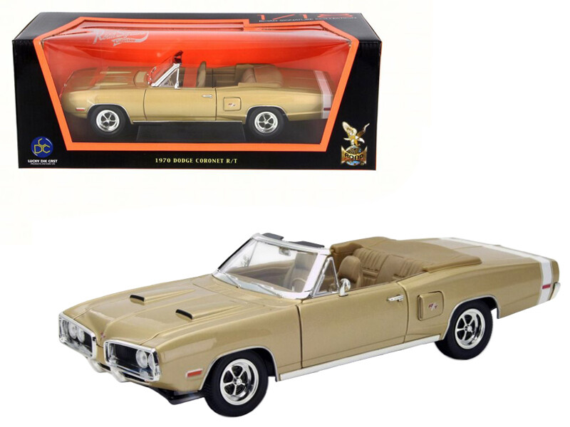 1/18スケール　ミニカー　1970 DODGE CORONET R/T 1970 Dodge Coronet R/T Gold 1/18 Diecast Model Car Road