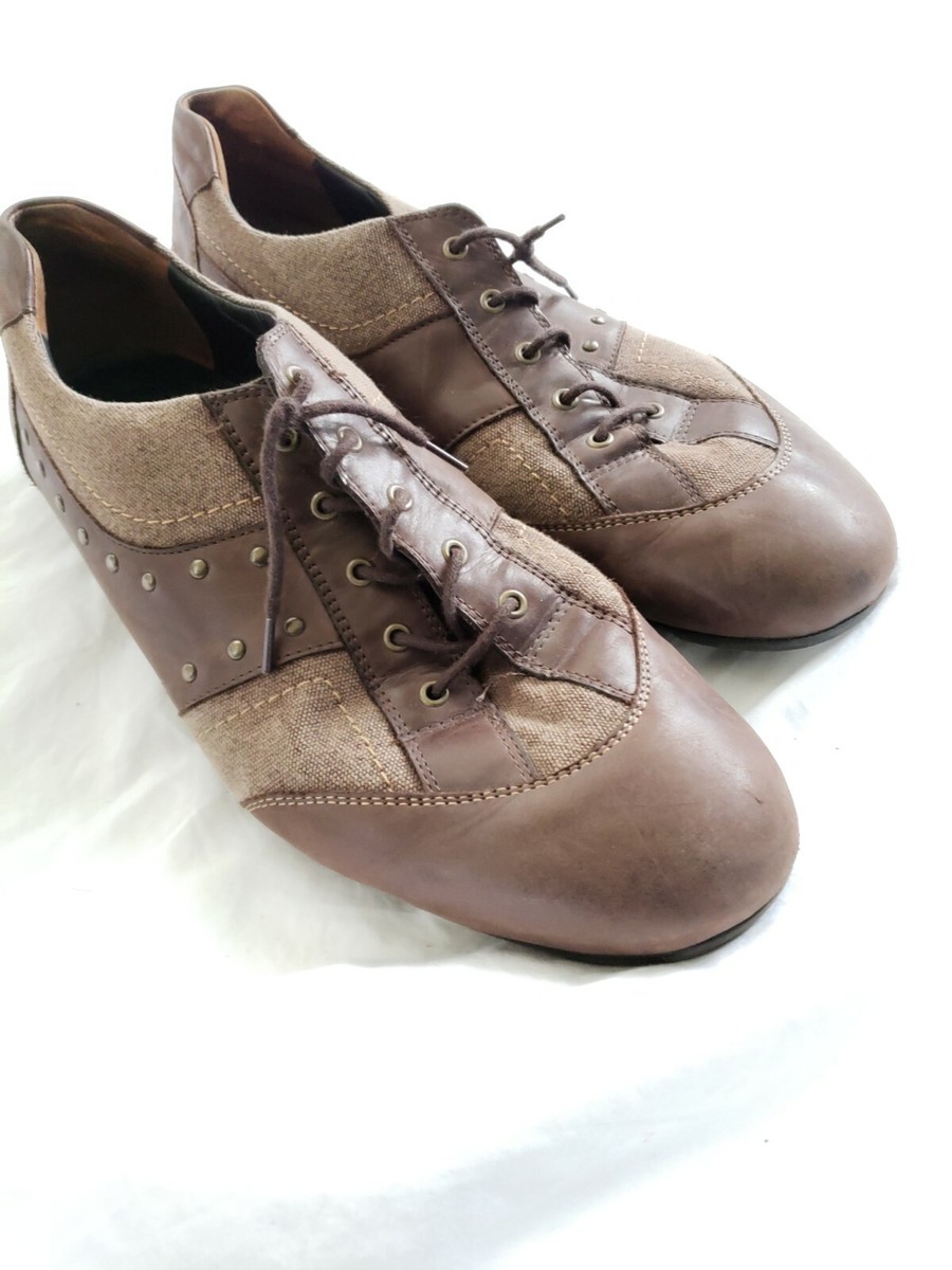 paul green dress shoes Paul Green Munchen Lace Up casual Dress Shoes Vibram Brown Leather canvas  EU