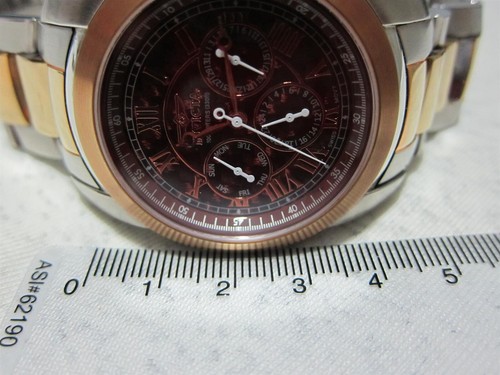Invicta Men's Watch Model 4060 Gold/Brown Silver Carbon Fiber Swiss MOVT Quartz - Picture 24 of 24