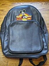 Vintage Disney Mickey Mouse Leather Backpack 90's Mickey Unlimited