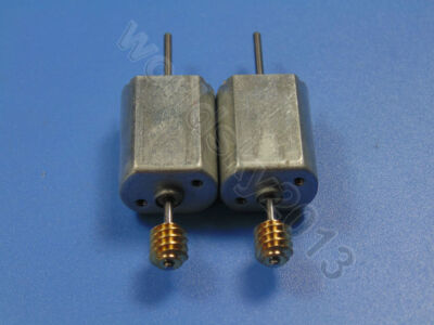 2pcs For   DC12V 13500RPM Biaxial Carbon Brush DC Motor with Metal Worm #F4