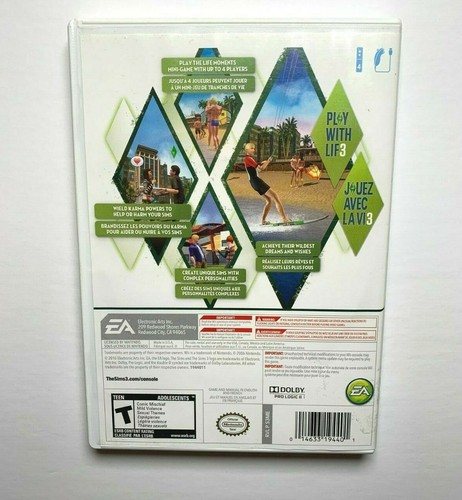 The Sims 3 - Nintendo Wii - Disc Manual and Case - 第 4/4 張圖片