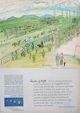 Vintage Print Ad De Beers Diamonds Jewelry Raoul Dufy Art Romantic Moment 1952