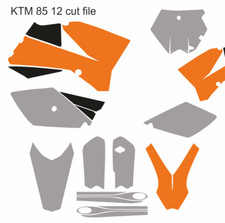 KTM Motocross MX modello vettoriale 85cc 2012 taglio file di progettazione