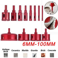 Diamond Drill Bit Hole Saw Marble Tile Ceramic Porcelain Glass Cutter 6mm-100mm