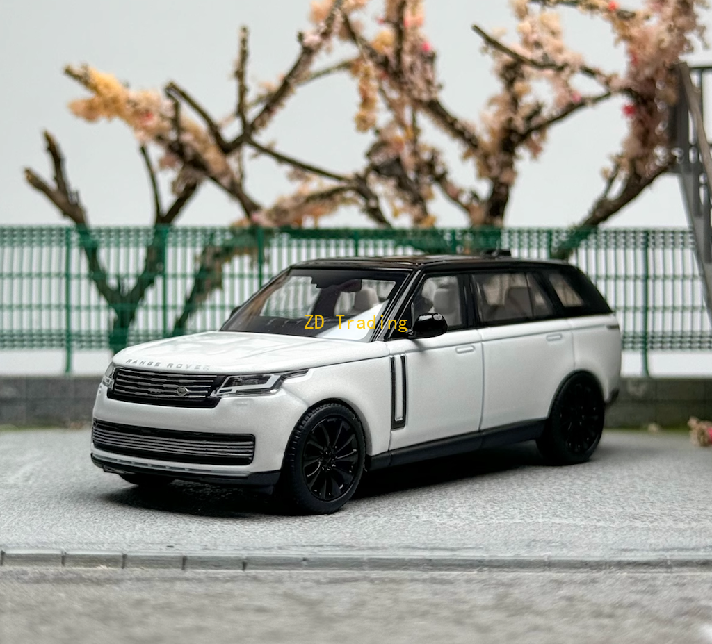 ZD LCD 1:64 White 2022 Range Rover Luxury SUV Sports Model