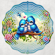Adorable Blue Birds 10" Wind Spinner