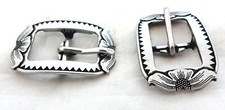 Pair Saltlick Jeremiah Watt Buckles Sizes Antiqued Nickel Horse Tack Western New