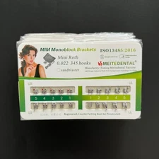 30Set Dental Orthodontic Brackets MIM Monoblock Mini Roth/Edgewise 022 345 Hooks