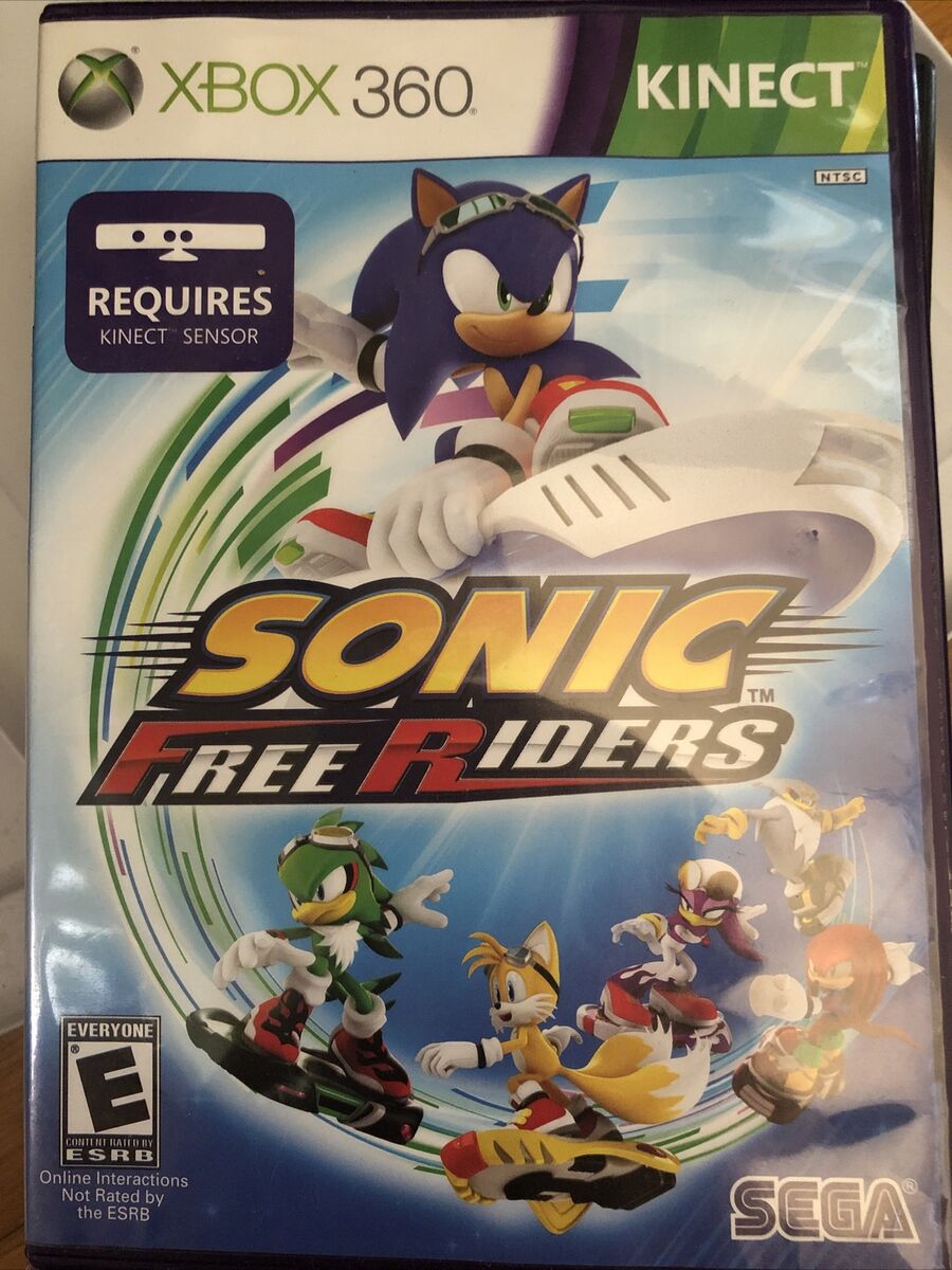 Sonic Free Riders Microsoft Xbox 360 Kinect Game Complete in box with Manual