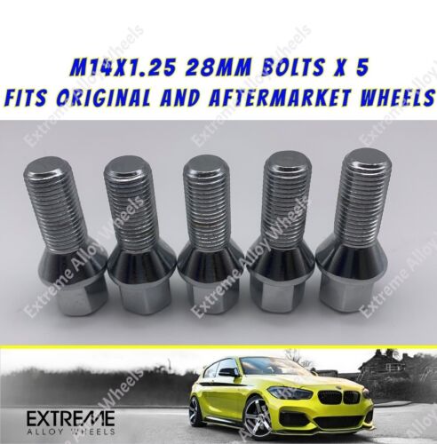 Fits Bmw Mini Alloy Wheels Bolts R56 R57 R58 R59 M14 x 1.25 x 5 - Picture 1 of 2